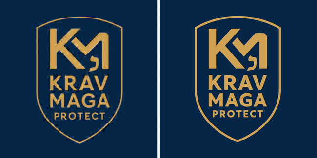 Logo-Vektorisierung für Krav Maga Protect
